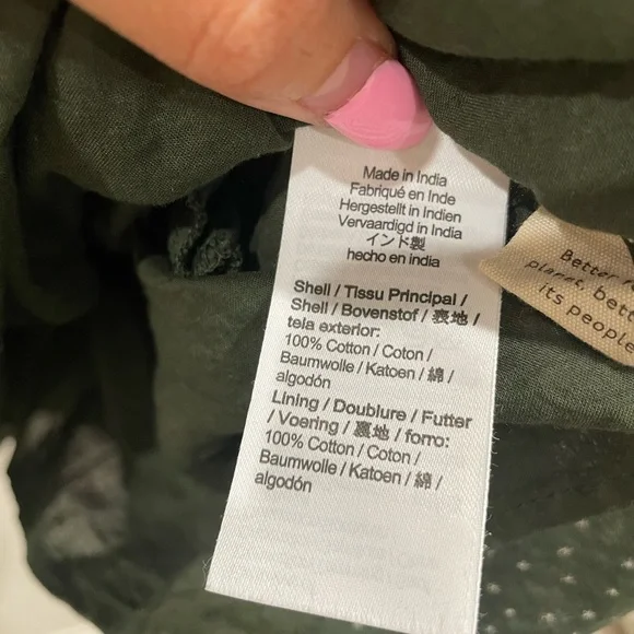 Madewell Mix Square-neck Green Quilted Floral Spring Prairie Mini Dress Size 2 - Picture 10 of 12